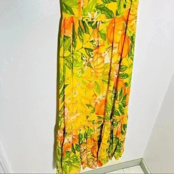 NWT FARM Rio Tangerines Off Shoulder Midi Dress - Picture 12 of 12